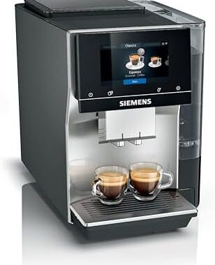 SIEMENS EQ700 Fully Automatic Bean to Cup Coffee Machine, 5″ Touch Screen Display, Cold Brew/Slow Brew, Cappuccinatore, 30+ Coffee Beverages, Home Connect, TP715GB1