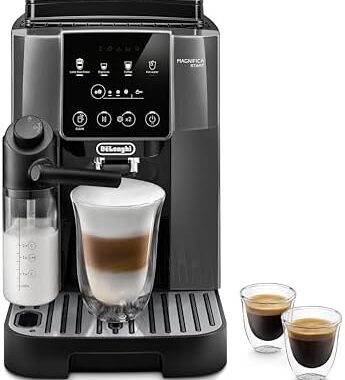 De’Longhi Magnifica Start – Automatic Bean to Cup Coffee Machine, LatteCrema Hot Milk System, 4 One-Touch Recipes, Espresso, Latte Macchiato & Hot Water, Automatic Cleaning, Black (ECAM220.61.GB)
