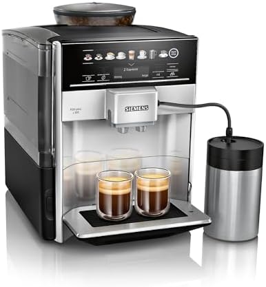 SIEMENS EQ6 plus S300 Bean to Cup Coffee Machine, TE653M11GB, Silver | Fully Automatic, Cappuccinatore milk system, 11 Coffee Beverages including Latte/Cappuccino, LCD Display, 2 Cup Function